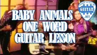 One Word  Baby Animals Guitar Lesson With Tabs [upl. by Meyer261]