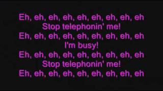 LADY GAGA FT BEYONCE  TELEPHONE LYRICS on screen [upl. by Hukill745]