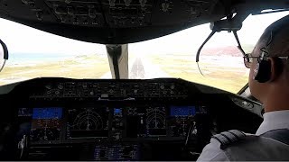 Boeing 7878  Landing in Jamaica  cockpit view [upl. by Eiuqnimod]