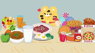 🥕🍎 Healthy Food vs Junk Food 🍔🍦 Good Habits Healthy Eating habits for kids  Preschool [upl. by Ecyal]