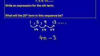 nth term sequences mathscasts [upl. by Belda110]