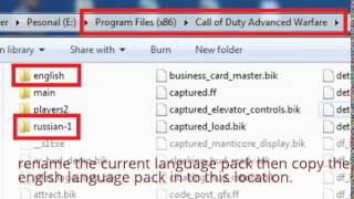 Call of Duty Advanced Warfare Change language to english [upl. by Namlaz86]