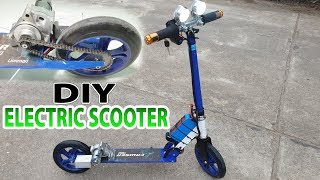 Build A Electric Scooter With Starter Motor Motorcycle and 775 Motor [upl. by Selima]