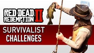 Red Dead Redemption 2  Survivalist Challenge Guide [upl. by Shiff]