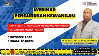 🔴Webinar Pengurusan Kewangan Anjuran Kelab Staf KV Kudat [upl. by Clorinda934]