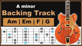 Backing Track In A minor  Pentatonic  Easy Lesson [upl. by Lillie]