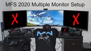 Microsoft Flight Simulator 2020 Multiple Monitor Setup Problem and Solution Game Dev Perspective [upl. by Averil164]