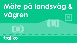 Möte på Landsväg amp Vägren Landsvägskörning [upl. by Aisat]