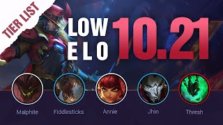 LOW ELO LoL Tier List Patch 1021 by Mobalytics  League of Legends Season 10 [upl. by Luht]