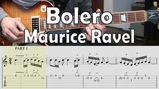 Bolero Maurice Ravel How to play TAB sheet music Comment Jouer Tutorial backing track [upl. by Mckeon]