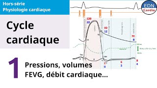 Physiologie cardiaque  Cycle cardiaque  explications sur les pressions les volumes etc [upl. by Leund]