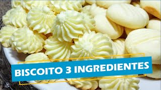 BISCOITO 3 INGREDIENTES  Maizena e Leite Condensado [upl. by Pippy]