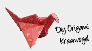 Origami KRAANVOGEL  Beginner vouw Tutorial [upl. by Ferrigno]