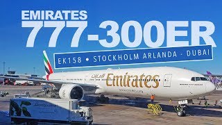 EMIRATES BOEING 777300ER  Economy Class to Dubai  ARNDXB [upl. by Ahterod]