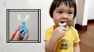 UShaped Toothbrush for Toddler REVIEW  Manual Type [upl. by Notsirt768]