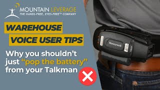 Dont Pop the Talkman Battery Warehouse Voice User Quick Tips [upl. by Nnylyam585]