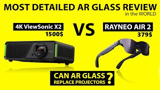 Rayneo Air 2 AR Glass VS ViewSonic X2 4K Projector [upl. by Enoob296]