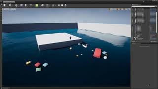 UE4 Gerstner Waves Ocean  Buoyancy [upl. by Arraik898]