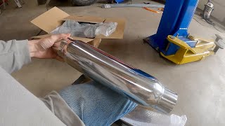 Vibrant 18quot Resonator Exhaust Install and Review [upl. by Jillene]