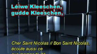 apprendre luxembourgeois clip  24 Lulling  Léiwe Kleeschen chanson  karaoke Saint Nicolas [upl. by Chadburn715]