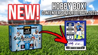 New Release Contenders Optic Football 2023 Hobby Box I Hit A Rookie Auto and Numbered Rookie QB [upl. by Anawat]