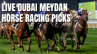 Live Dubai Meydan Horse Racing Picks [upl. by Leilani]