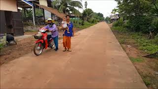 Rural life in Isan Thailand Morning ride around the village [upl. by Franciscka]