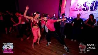 Panagiotis Aglamisis amp Elena  Salsa social dancing  Croatian Summer Salsa Festival Rovinj 2018 [upl. by Onihc]