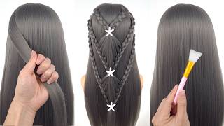 Very Easy Hairstyle  New Braided Hairstyle Tutorials  Best Simple Open Hairstyle For Girls [upl. by Oidiple]