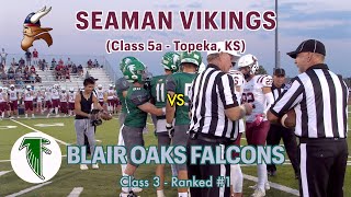 Blair Oaks Falcons Football 2023 vs Seaman Vikings 5a Topeka KS [upl. by Christiane]