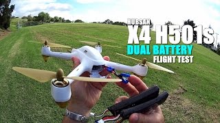 HUBSAN X4 H501s Review  Part 3  Dual Battery Mod Flight Test [upl. by Jephum]