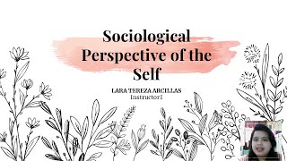 Understanding the Self  Sociological Perspective of the Self The Self Society and Culture [upl. by Thordia103]