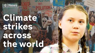 Global climate strike Millions take to the streets to save the world [upl. by Yarvis]