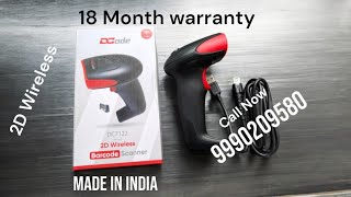 DCODE 2D WIRELESS BARCODE SCANNER MADE IN INDIA barcodescanner dcode [upl. by Hopkins925]