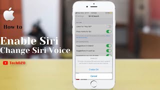 How To Enable Siri and Change Siris voice in iPhone  TechOZO [upl. by Dryden]