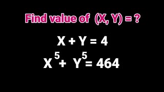 Math Olympiad question  Nice Algebra problem  how to find value of x and y matholympiad maths [upl. by Tewell]