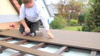 Verlegung von Trex WPC Terrassendielen  3 Minuten Installationsanleitung [upl. by Ecnerual]