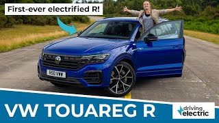 New 2021 Volkswagen Touareg R plugin hybrid SUV review – DrivingElectric [upl. by Osi]