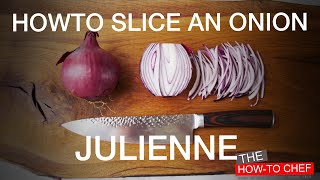 HOWTO SLICE AN ONION  JULIENNE [upl. by Torre47]