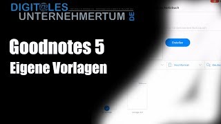 Goodnotes 5  eigene Vorlagen nutzen QuickTip [upl. by Tnahsin]