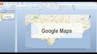 How to add Google Maps to powerpoint 2016 [upl. by Rebliw393]