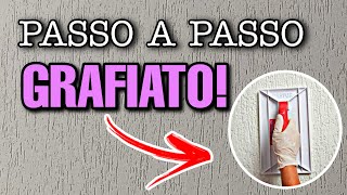 COMO FAZER GRAFIATO NA PAREDE OU TEXTURA RISCADA PASSO A PASSO [upl. by Eikceb]