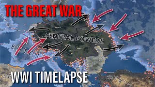 The Great War  WWI Hoi4 Timelapse [upl. by Terrena]