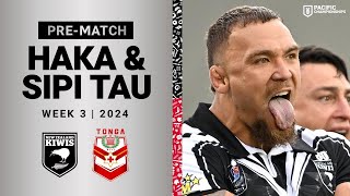 Pacific Championships 2024  Haka amp Sipi Tau  Kiwis v Tonga  PreMatch Ceremony [upl. by Ivgnout]