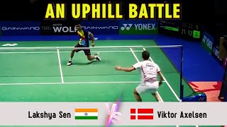 AN UPHILL BATTLE  Lakshya Sen VS Viktor Axelsen [upl. by Sylvan]