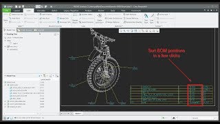 Creo Drawing tutorial Sort Repeat Region  Sort BOM positions [upl. by Pope]