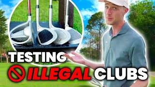 Testing ILLEGAL golf clubs do they work [upl. by Kasevich]