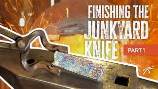 BLADESMITHING  Finishing the Junkyard Knife  PART ONE [upl. by Idac]