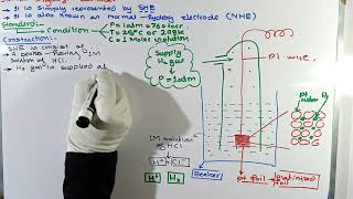 Standard hydrogen electrode  SHE  Normal hydrogen electrode NHE  Electrochemistry [upl. by Nivri736]