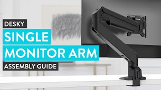 Desky Single Monitor Arm Assembly [upl. by Bobbie563]